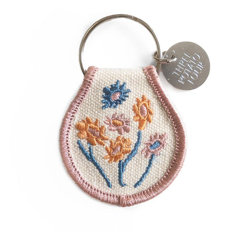 Patch Keychain - Pink Floral - ascot + hart