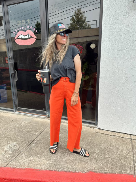 Penny High Rise Wide Leg Crop - ascot + hart