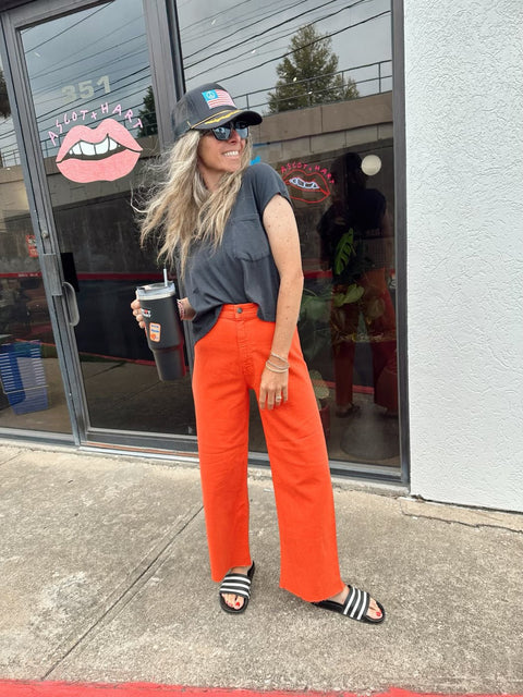 Penny High Rise Wide Leg Crop - ascot + hart