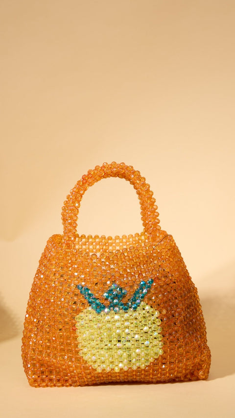 Pineapple Acrylic Beaded Handbag - ascot + hart