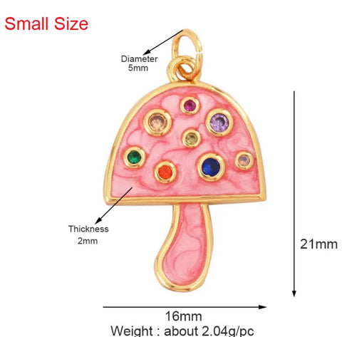 Pink Mushroom Charm - ascot + hart