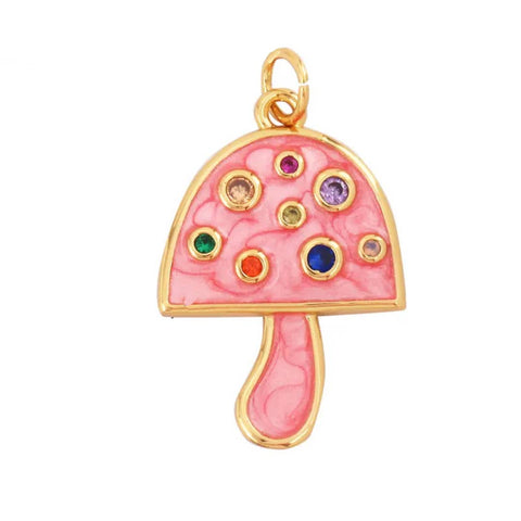 Pink Mushroom Charm - ascot + hart