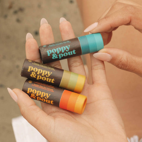 Poppy & Pout - Citrus Sunrise Retro Surf Lip Balm - ascot + hart