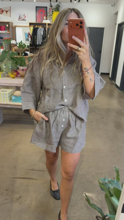 Stella Gingham Linen Shirt