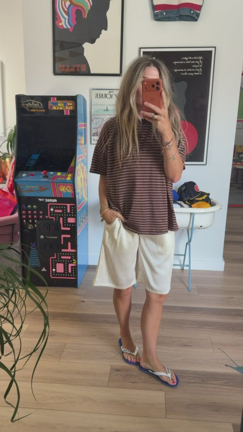 Kai Striped Oversized Tee