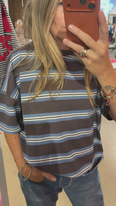 Emery Stripe Oversized Top