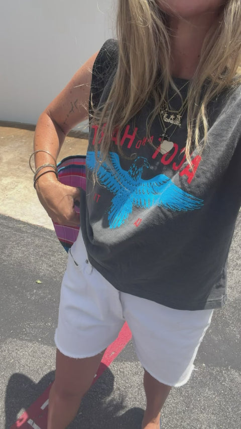 A+H Eagle Sleeveless Crop Tee