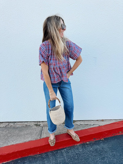 Priya Checker Top - ascot + hart