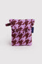 Puffy Earbuds Case - Pink Houndstooth - ascot + hart