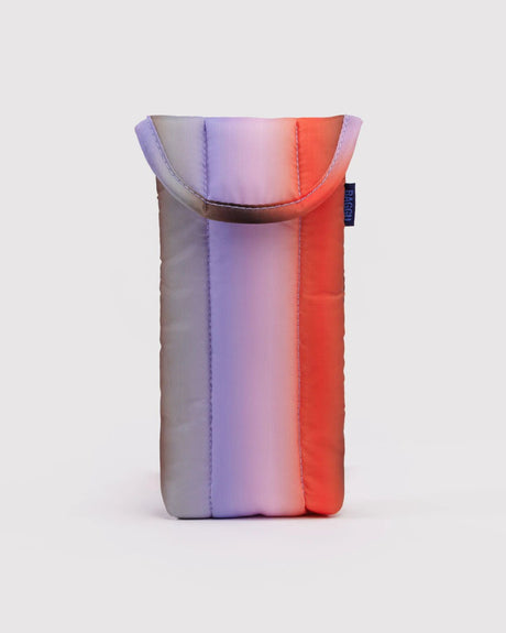 Puffy Glasses Sleeve - Gradient Stripe Poppy & Lilac - ascot + hart