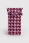 Puffy Glasses Sleeve - Pink Houndstooth - ascot + hart