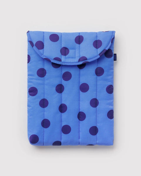 Puffy Laptop Sleeve 13"/14" - Blue Polka Dot - ascot + hart
