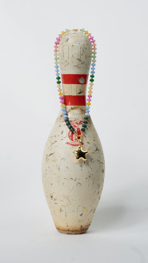 Puffy Star Gemstone Necklace - ascot + hart