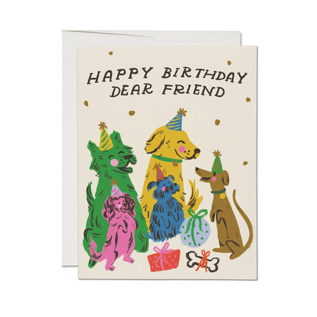 Puppy Party greeting card - ascot + hart