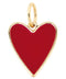 Red Enamel Heart Charm - ascot + hart