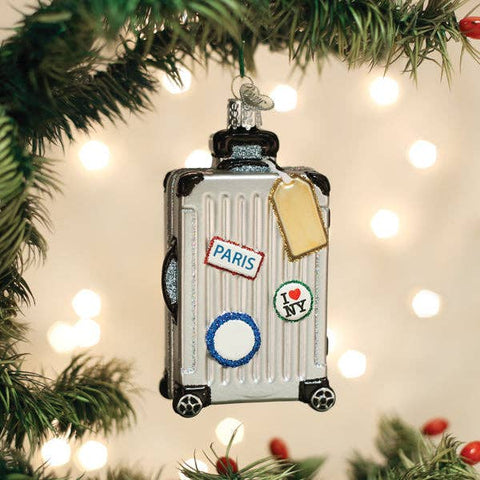 Rolling Suitcase Ornament - ascot + hart