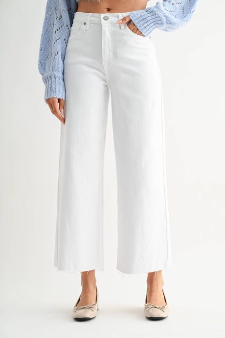 Roma Scissor Cut Wide Leg Jeans - ascot + hart
