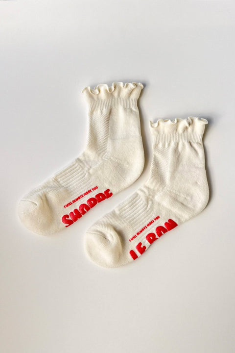 Ruffled Hugger Crew Socks - ascot + hart