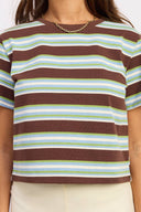 Sadie Striped Crop Tee - ascot + hart