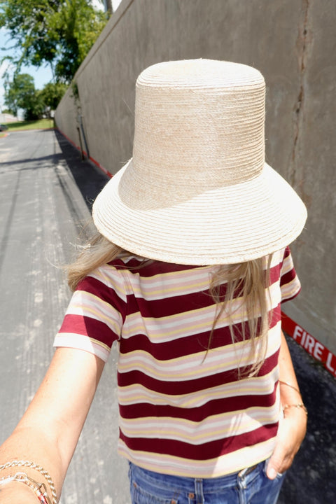 Sadie Striped Crop Tee - ascot + hart