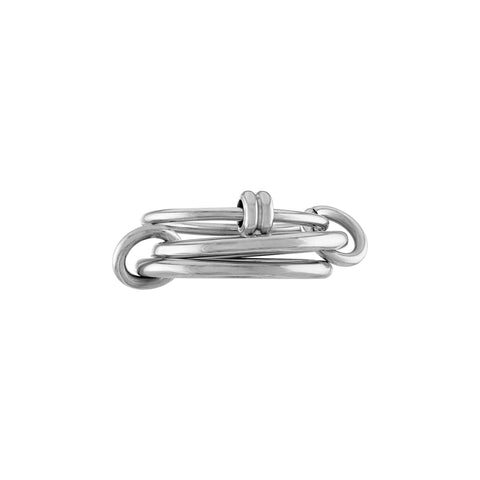 Silver Evelyn Stack Ring - ascot + hart