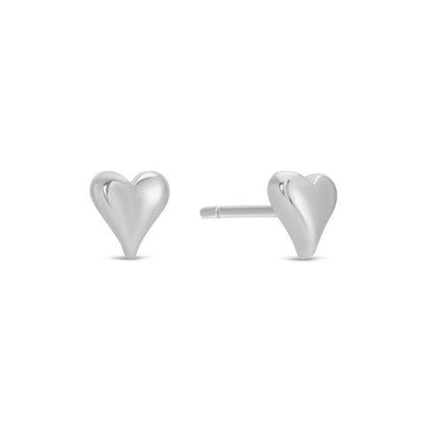 Simple Heart Stud Earrings - ascot + hart