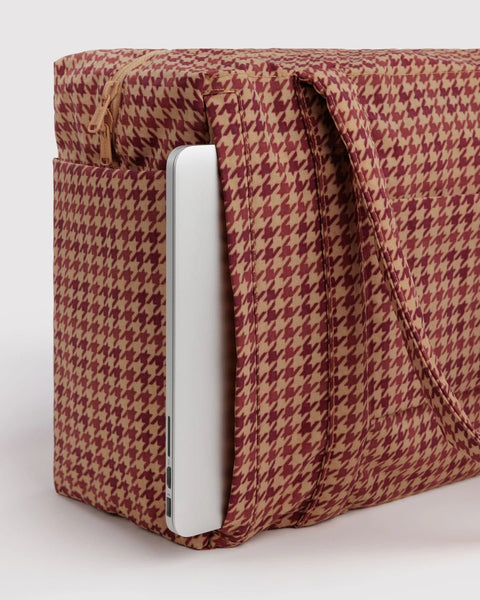 Small Cloud Carry-On - Tan Houndstooth - ascot + hart