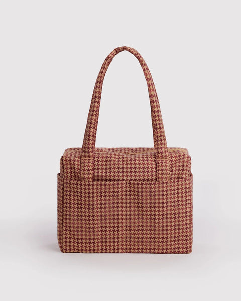 Small Cloud Carry-On - Tan Houndstooth - ascot + hart