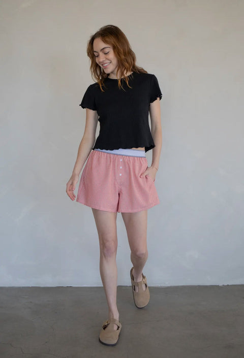 Sofia Striped Boxer Shorts - ascot + hart