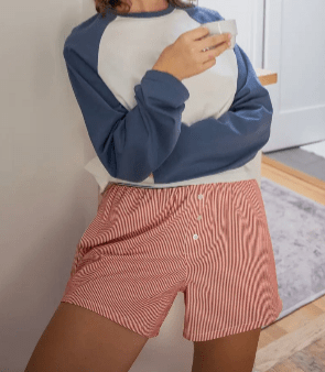 Sofia Striped Boxer Shorts - ascot + hart