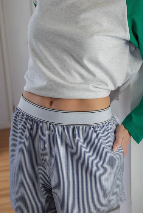 Sofia Striped Boxer Shorts - ascot + hart