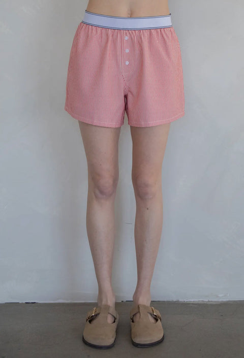 Sofia Striped Boxer Shorts - ascot + hart