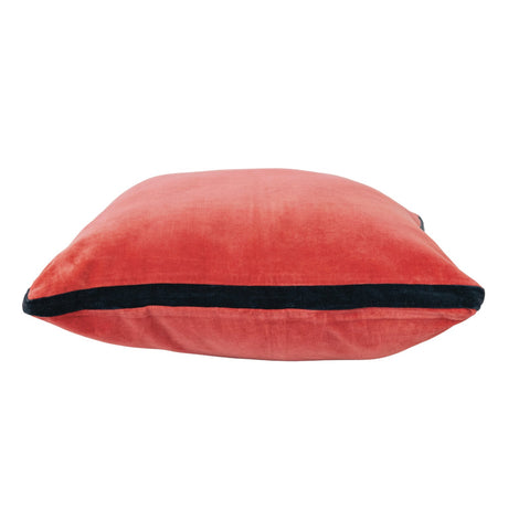 Square Cotton Velvet Pillow - Berry & Navy - ascot + hart