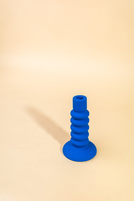 Stoneware Latex Glaze Taper Holder - ascot + hart