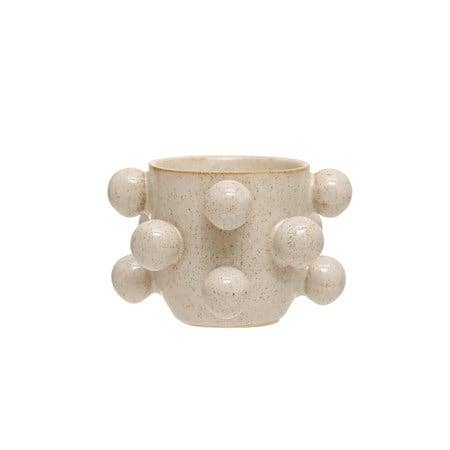 Stoneware Reactive Glaze Planter w/Orbs - ascot + hart