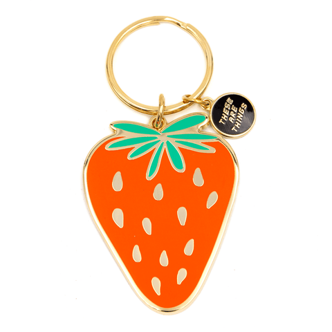 Strawberry Enamel Keychain - ascot + hart