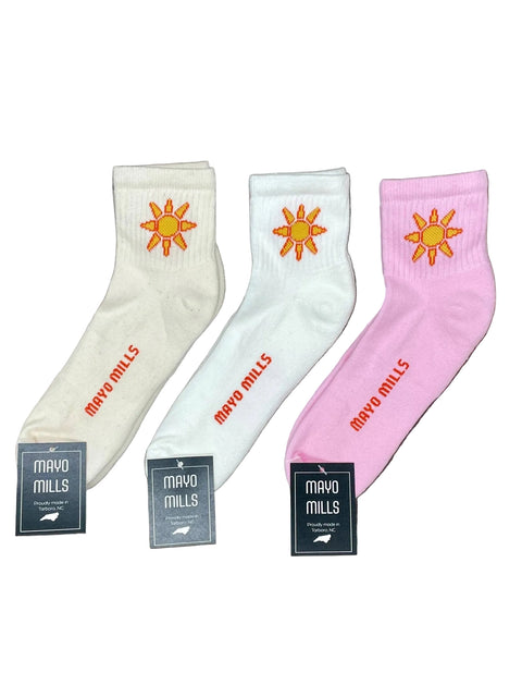 Sunshine Quarter Crew socks - ascot + hart