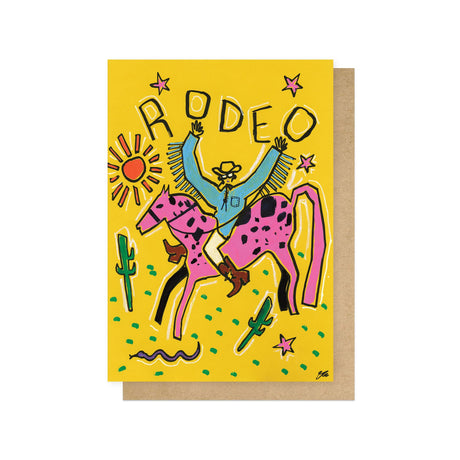 Sunshine Rodeo Greetings Card - ascot + hart