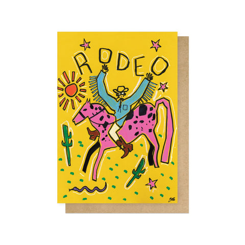 Sunshine Rodeo Greetings Card - ascot + hart