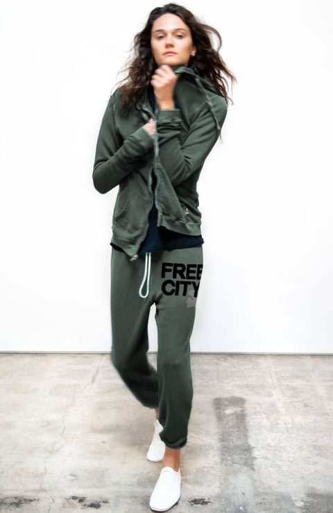 SUPERFLUFF LUX zip hoodie - bush - ascot + hart