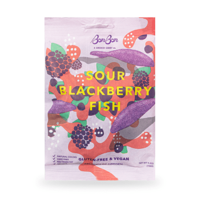 Swedish Candy - Sour Blackberry Fish - 5.2oz - ascot + hart