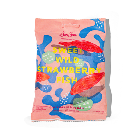 Swedish Candy - Sweet Wild Strawberry Fish - ascot + hart
