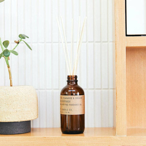 Teakwood & Tobacco - 3.5 oz Reed Diffuser - ascot + hart