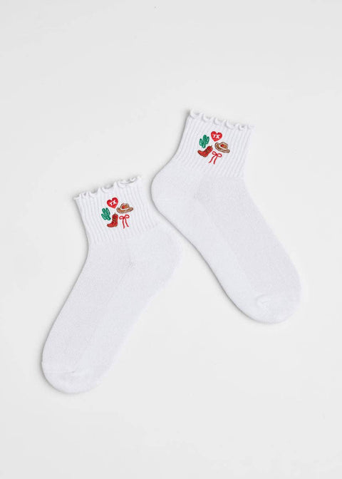 Texas Icons Ruffle Sock - ascot + hart
