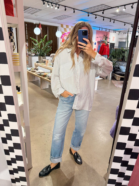 Thalia Oversized Stripe Shirt - ascot + hart