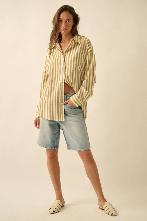 The Birdie Striped Shirt - ascot + hart