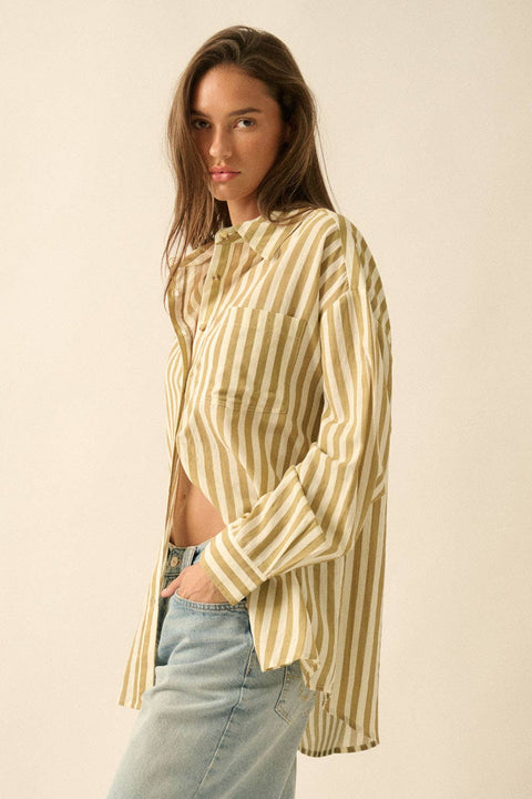The Birdie Striped Shirt - ascot + hart