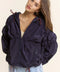 Tyler Shirred Hooded Jacket - ascot + hart