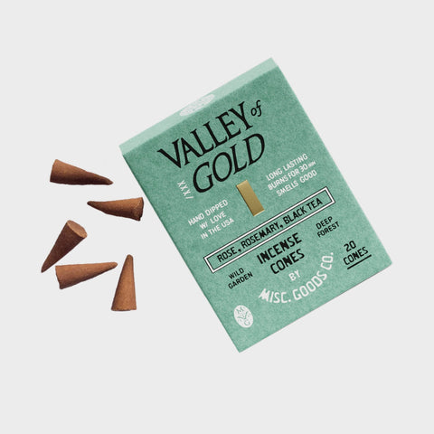 Valley of Gold Incense Cones - ascot + hart