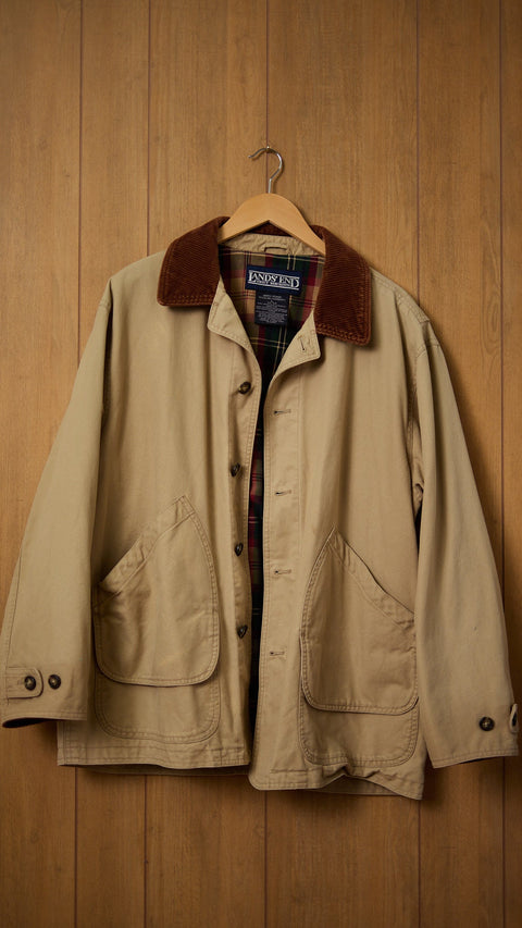 Vintage Lands End Khaki Jacket - ascot + hart